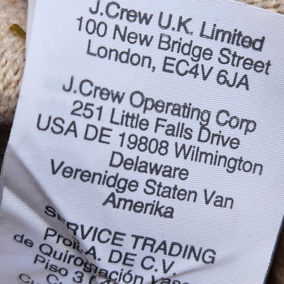 J. CREW Women's Sweater Blazer Extra Small Beige Preppy Academia Neutral - Picture 9 of 9